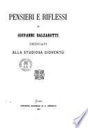 Pensieri e riflessi di Giovanni Balzarotti