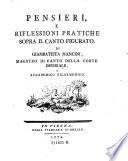 Pensieri e riflessioni pratiche sopra il canto figurato