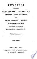 Pensieri ovvero riflessioni cristiane per tutti i giorni dell'anno