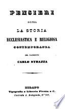 Pensieri sopra la storia ecclesiastica e religiosa contemporanea