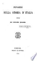 Pensieri sulla storia d'Italia