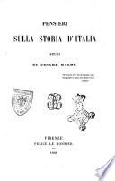 Pensieri sulla storia d'Italia studi di Cesare Balbo