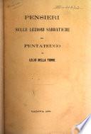 Pensieri sulle lezioni sabbatiche del Pentateuco