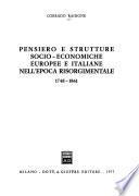 Pensiero e strutture socio-economiche europee e italiane