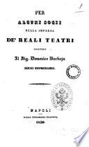 Per alcuni socii nella impresa de' reali teatri contro il sig. Domenico Barbaja socio impresario [Antonio Starace]