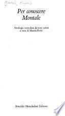 Per conoscere Montale
