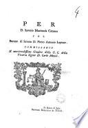 Per d. Saverio Marincola Cataneo col barone di Savuto d. Pietro Antonio Lepiane. Commissario il meritevolissimo giudice della G.C. della Vicaria signor d. Carlo Muzii