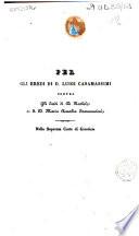 Per gli eredi di D. Luigi Casamassimi contro gli eredi di D. Rachele e di D. Maria Amalia Casamassimi