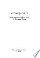 Per il testo critico delle rime di Girolamo Verità