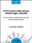Per l'inclusione delle persone disabili, fragili, vulnerabili