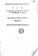 Per l'intervento dell'avvocato fiscale d. Ferdinando de Leon nella Suprema Giunta di Scilla. Allegaz. 2