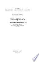 Per la biografia di Lazzaro Bonamico