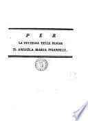 Per la duchessa delle Pesche d. Angiola Maria Pisanelli [Rocco Terracciani]