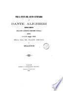 Per la festa del sesto centenario di Dante Alighieri discorso dell'avv. Giusepp-Giacomo Putelli ..