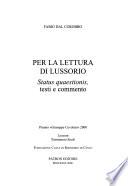 Per la lettura di Lussorio