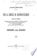 Per la libertà di rappresentazione delle opere