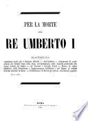 Per la morte del re Umberto I.
