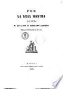 Per la Real Marina contra il cavalier d. Girolamo Tanfano nella Consulta di Stato [Ferdinando Starace]