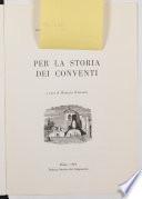 Per la storia dei conventi
