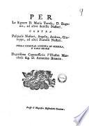 Per le signore d. Maria Teresa, d. Eugenia, ed altre sorelle Nastari. Contra Pasquale Nastari, Angelo, Andrea, Giuseppe, ed altri fratelli Nastari. Nella General Udienza di Guerra, e Casa Reale. Degnissimo commessario l'illustre marchese sig. d. Antonino Brancia [Luigi Maria de Conciliis]