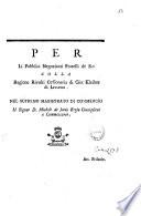 Per li pubblici negozianti fratelli de Sio colla ragione Rivolti cessionaria di Gio. Kleiber di Livorno. Nel Supremo Magistrato di Commercio il signor d. Michele de Jorio regio consigliere e commessario [Giuseppe di Stefano]