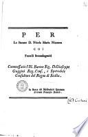 Per lo barone d. Nicola Maria Nicotera coi fratelli secondogeniti [Saverio Serafini]
