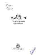 Per Mario Luzi