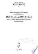 Per Tommaso Crudeli