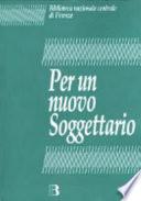 Per un nuovo Soggettario