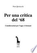 Per una critica del '68