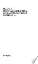 Per una enciclopedia della comunicazione letteraria
