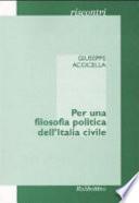 Per una filosofia politica dell'Italia civile