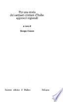 Per una storia dei santuari cristiani d'Italia