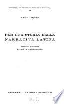 Per una storia della narrativa latina