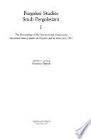 Pergolesi Studies