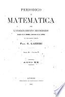 Periodico di matematica per l'insegnamento secondario