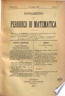 Periodico di matematica per l'insegnamento secondario