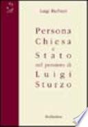 Persona Chiesa e Stato nel pensiero di Luigi Sturzo