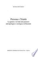 Persona e Trinità