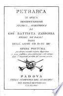 Petrarca in Arqua