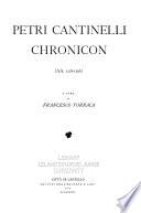 Petri Cantinelli chronicon