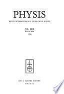 Physis; rivista internazionale di storia della scienza