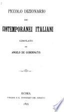 Piccolo dizionario dei contemporanei italiani