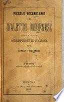 Piccolo vocabolario del dialetto modenese