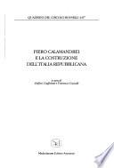 Piero Calamandrei e la costruzione dell'Italia Repubblicana