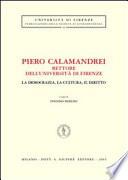 Piero Calamandrei rettore dell'Università di Firenze