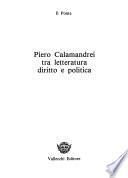 Piero Calamandrei tra letteratura, diritto e politica