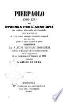 Pierpaolo strenna per l'anno ...