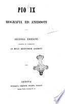 Pio 9. biografia ed aneddoti