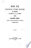 Pio IX pontefice ottimo massimo in Ancona nei giorni 22, 23, 24 maggio 1857
